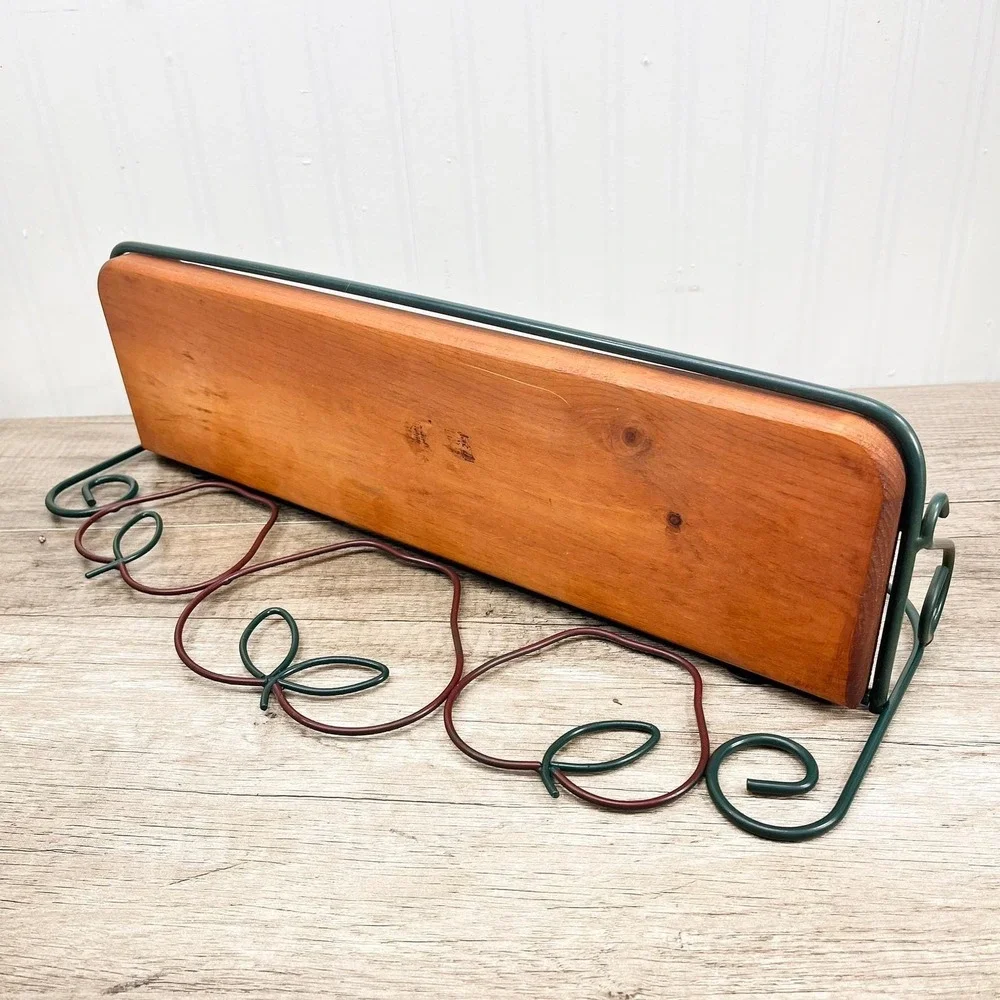 Vintage Apple Wall Shelf 19" | Country Apple Rustic Home Decor